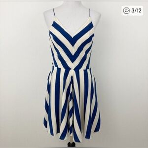 Amanda Uprichard Navy and White Striped Mini Dress